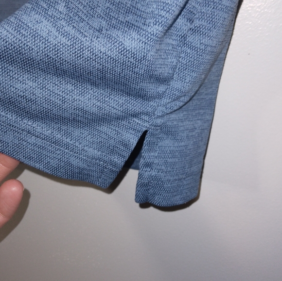 Haagar Clothing Co. Heather Blue Casual Short Sleeve Button Up Size XXL - Picture 7 of 10